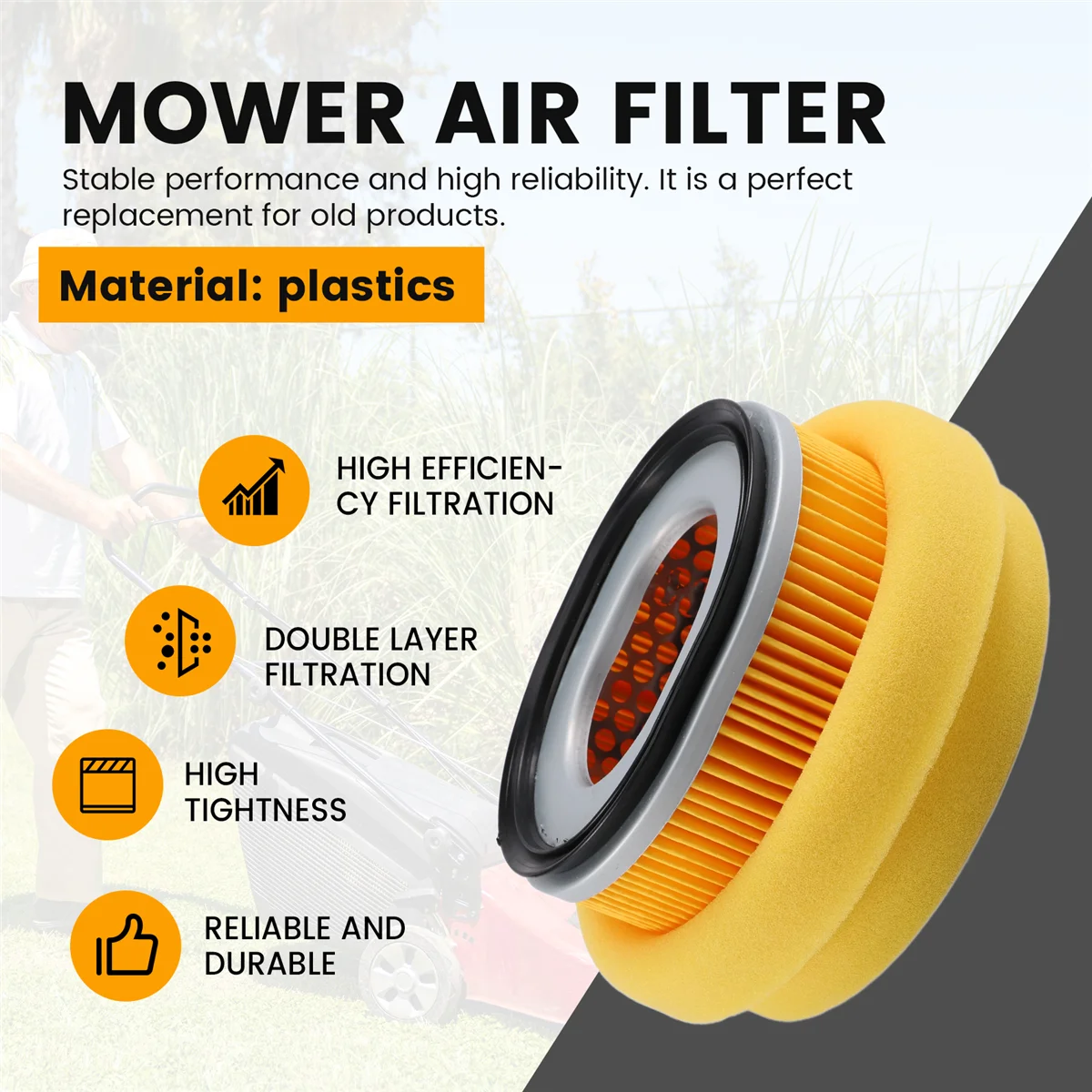 Trending Now Air Filter Pre-Cleaner Combo for Yanmar L100N Engine 114210-12590 , Lawn Mower Air Cleaner