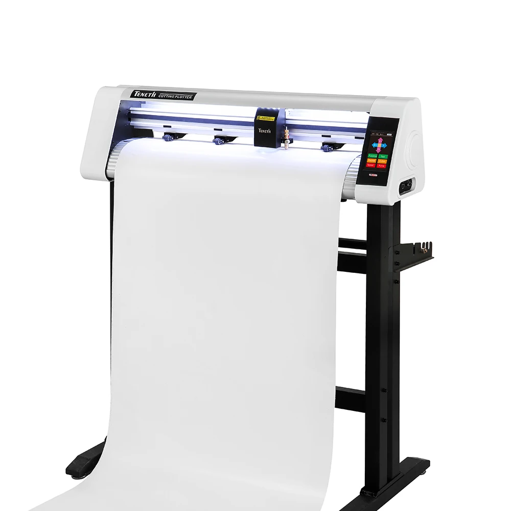 Prensa de calor Teneth de 740mm, cortador Graphtec de vinilo con pantalla táctil Signmaster Wifi TN24C, ancho de corte de 635mm, Plotter de corte