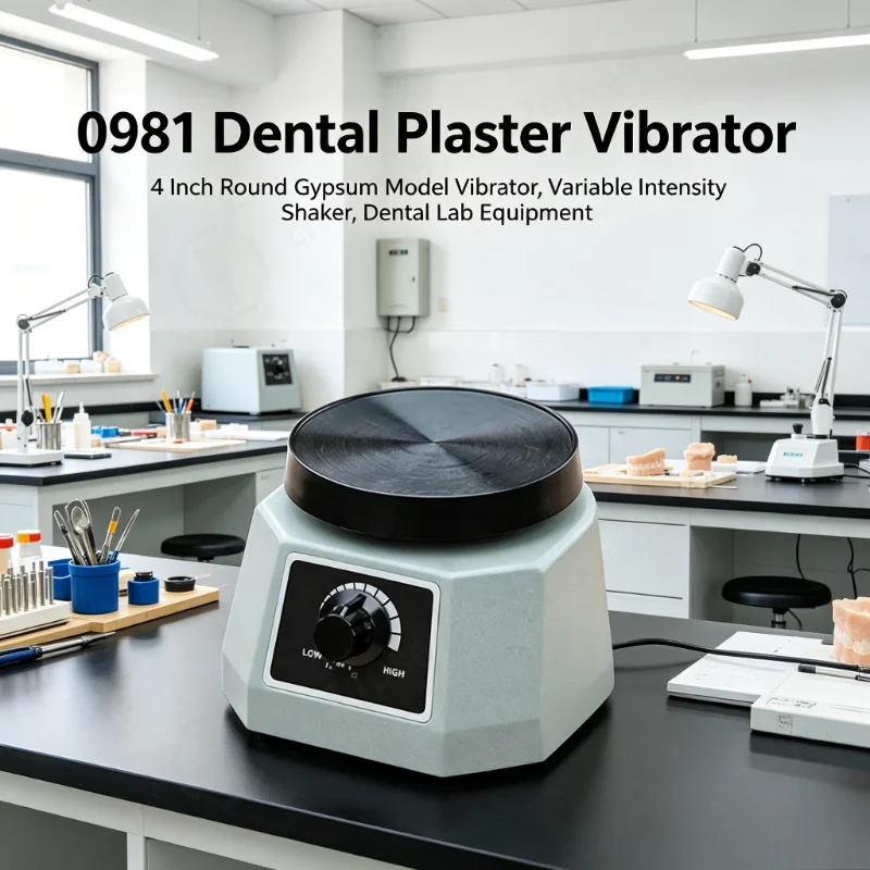 0981 Tooth Plaster Vibrator 4 Inch Round Gypsum Model Vibrator Variable Intensity Shaker Tooth Lab Equipment