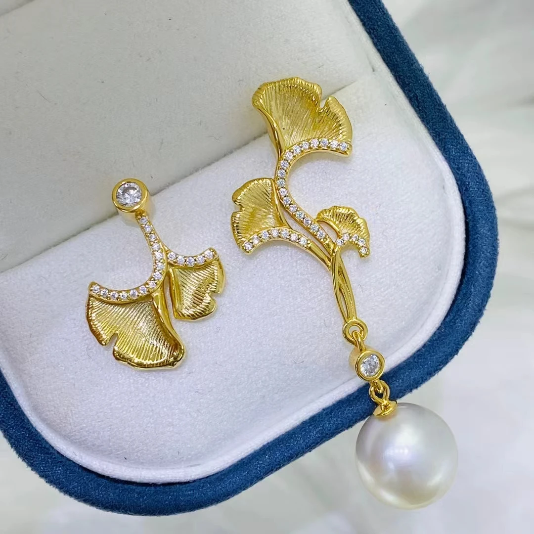 

Оптовая продажа, серьги из стерлингового серебра 925 пробы, фурнитура для крепления, базовые монтажные детали, аксессуар для жемчуга 11-12 мм, 5 пар/лот