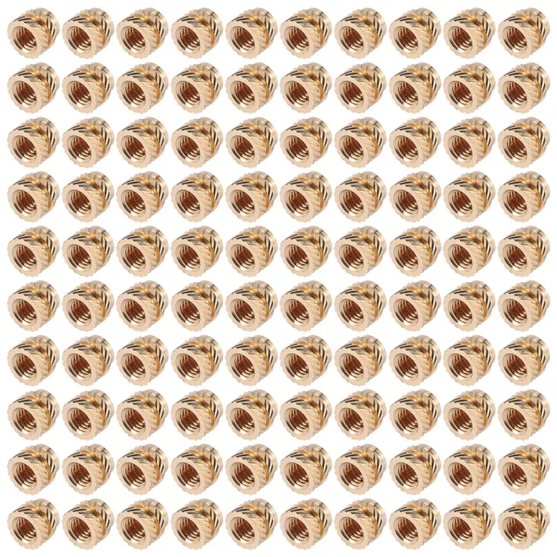 3D 프린터 보론 2.4 등용 M3 스레드 널링 황동 스레드 히트 세트, 내열성 인서트 삽입 너트, M3X5X4, 100 개