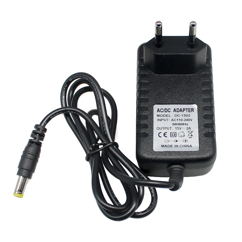 Adapter Power Supply DC 15V 1A 2A Lighting Transformer AC 100-240V Universal Adapter Charger 15 Volt Source for CCTV LED Strip