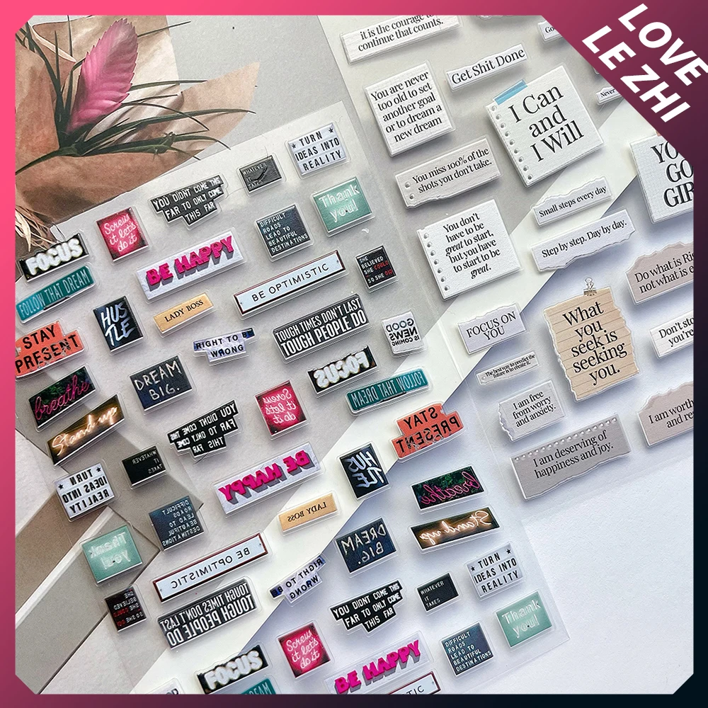 New Personalized Label Phrases Nail Supplies Art Stickers Diy Color Alphabet Self Adhesive Manicure Art Charm Sticker Present