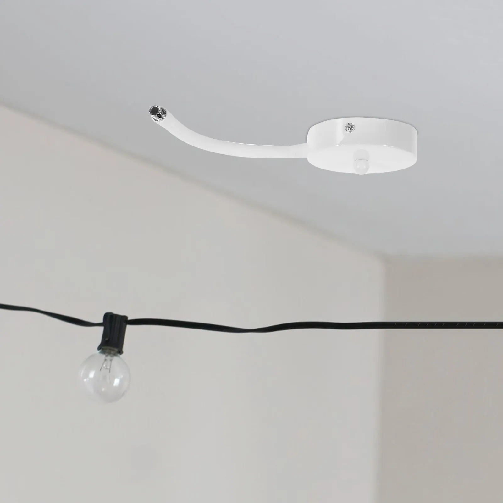 Pendant Light Shifter Flexible Arm No Drill Surface Mount Ceiling Chandelier Position Converter Dining Room Fan Lamp