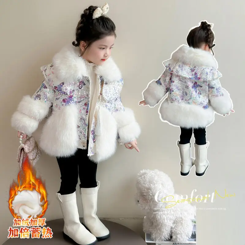 

Куртка Kawaii в стиле аниме для девочек, осенне-зимняя новая детская толстая теплая повседневная модная куртка с героями мультфильмов, удобные мягкие топы с милым воротником