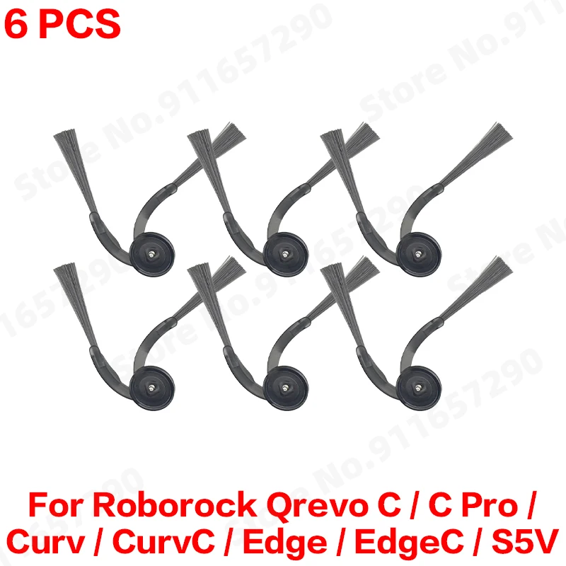 Roborock Qrevo C/C Pro/Curv/CurvC/Edge/EdgeC/S5V Kompatibles Haupt- und Seitenbürsten-Set, Wischtücher, Staubbeutel & Filterset