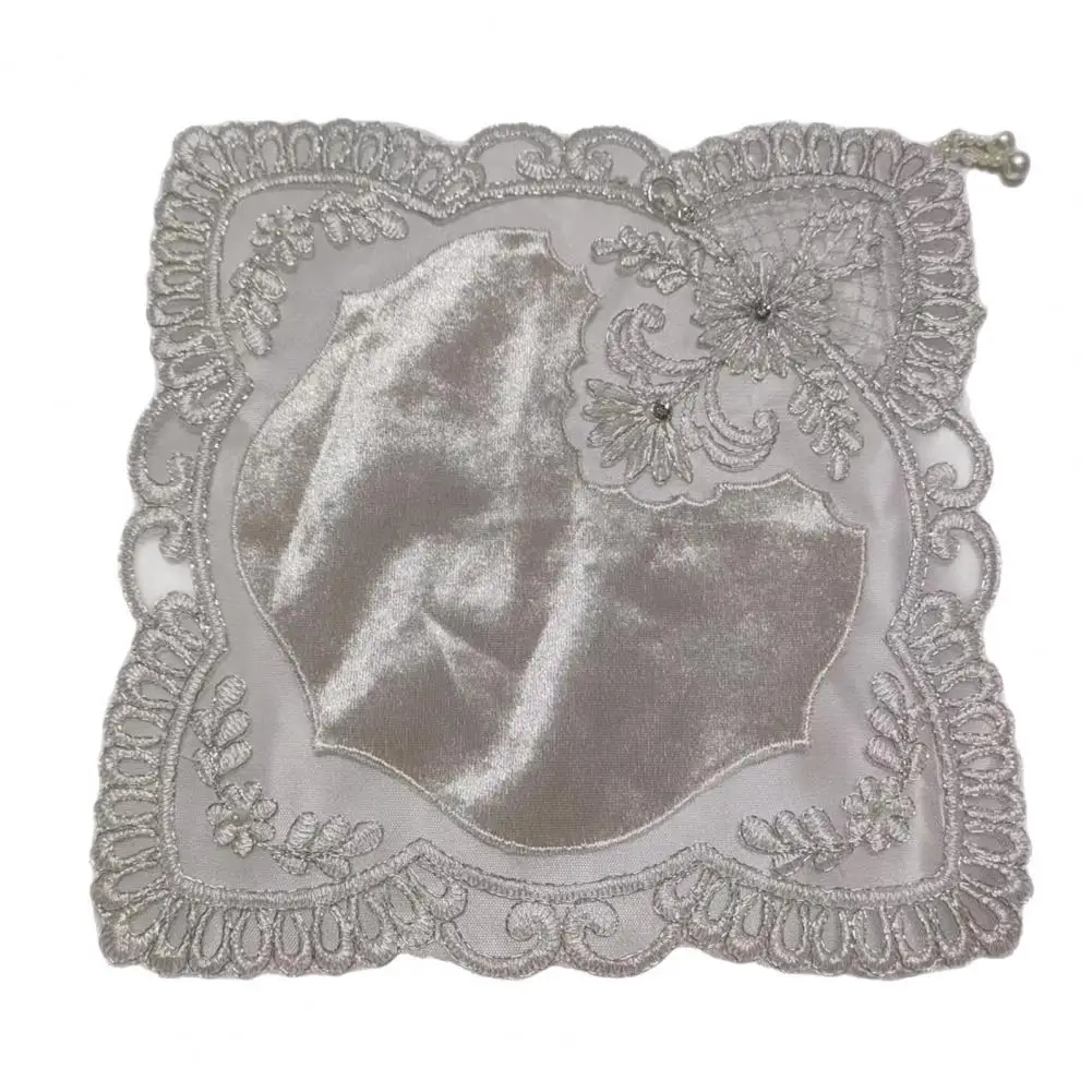 Decorative Placemats for Dining Table Retro Style Table Coasters Retro Square Placemat Set Floral Embroidery Coaster for Wedding