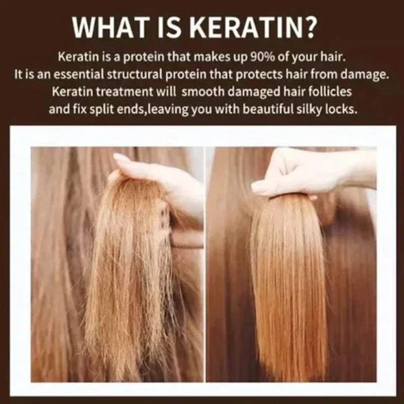 Keratin Hair Mask Deep Conditioning Treatment Dry Damaged Hair Split End Repair Care Moisturizer Essence Hydrating Conditioner