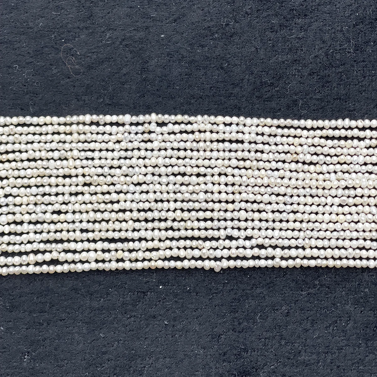 A 2–3mm Potato-Shaped Through-Hole Beads Natural Freshwater Pearls for Jewelry Making DIY Necklaces Bracelets and Accessories