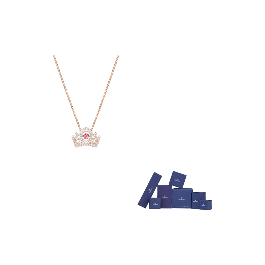 Swarovski Bee A Queen Faux Crystal Necklaces Women's Rose Gold tone Plated 5510986
