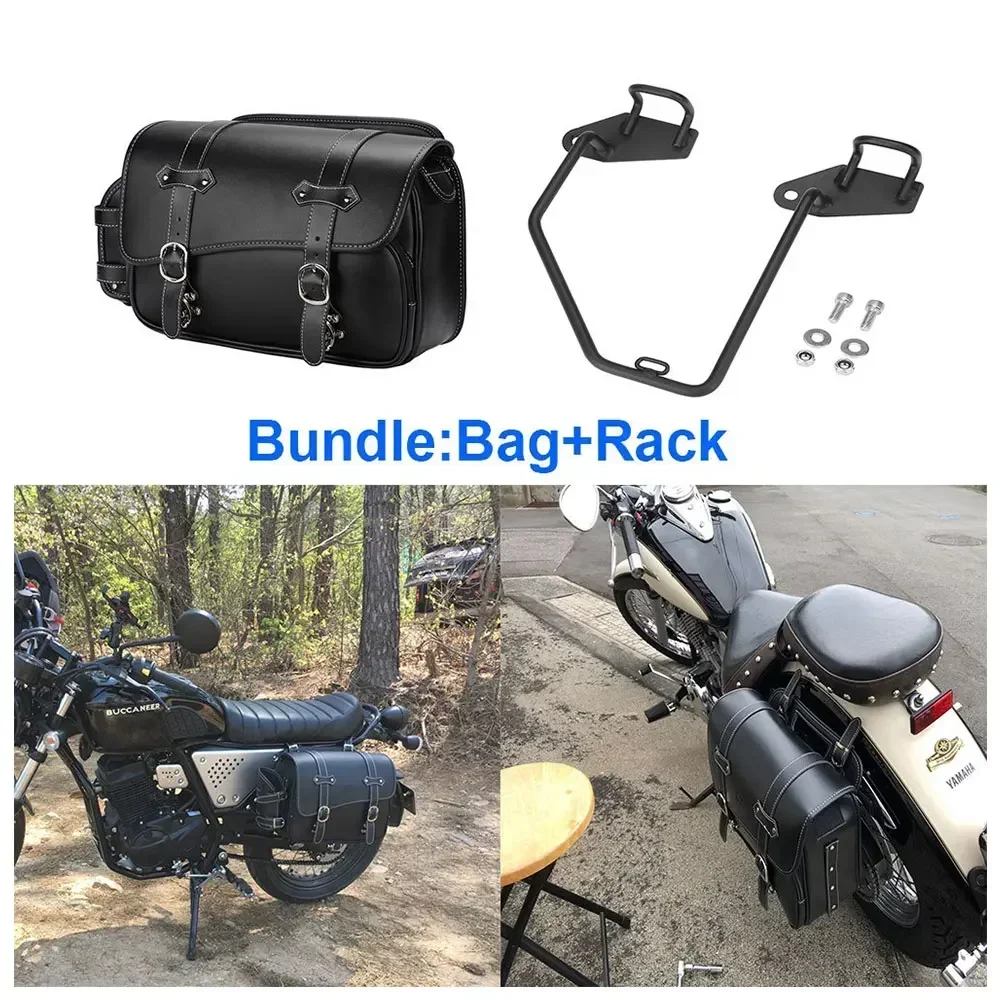 

For Rebel 500 2017-2023 Motorcycle Saddlebag Side Tool Bag 10L Leather Waterproof Saddle Bag For Honda Rebel CMX500 300 250 1100