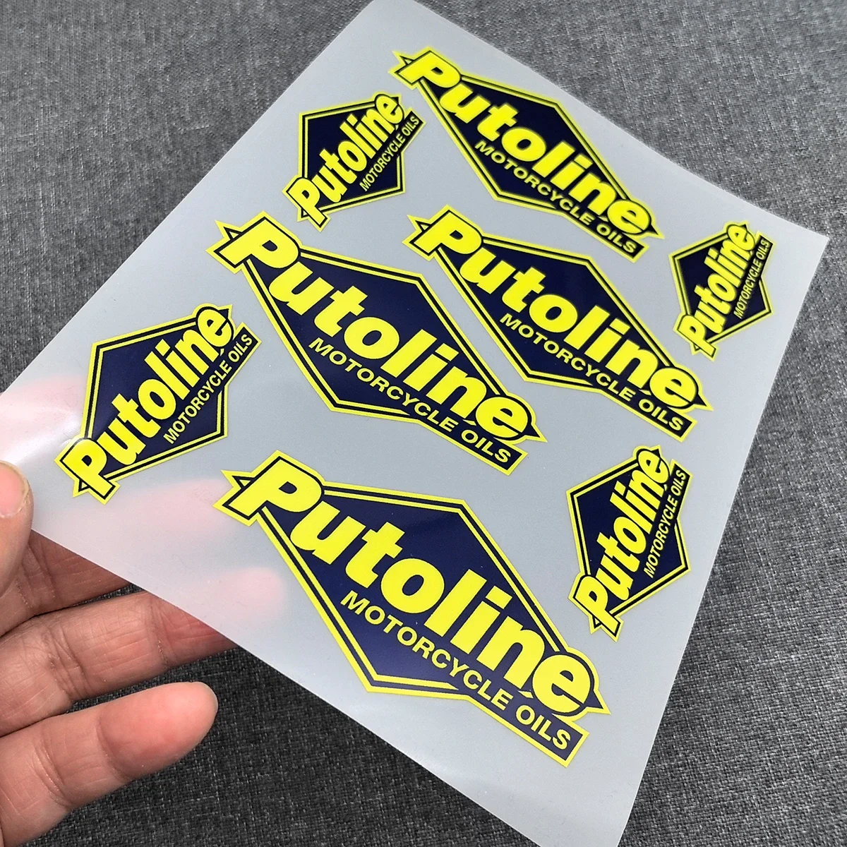 

8Pcs Waterproof Reflective Putoline Motor Oil Motorcycle Stickers Fork Decals Set