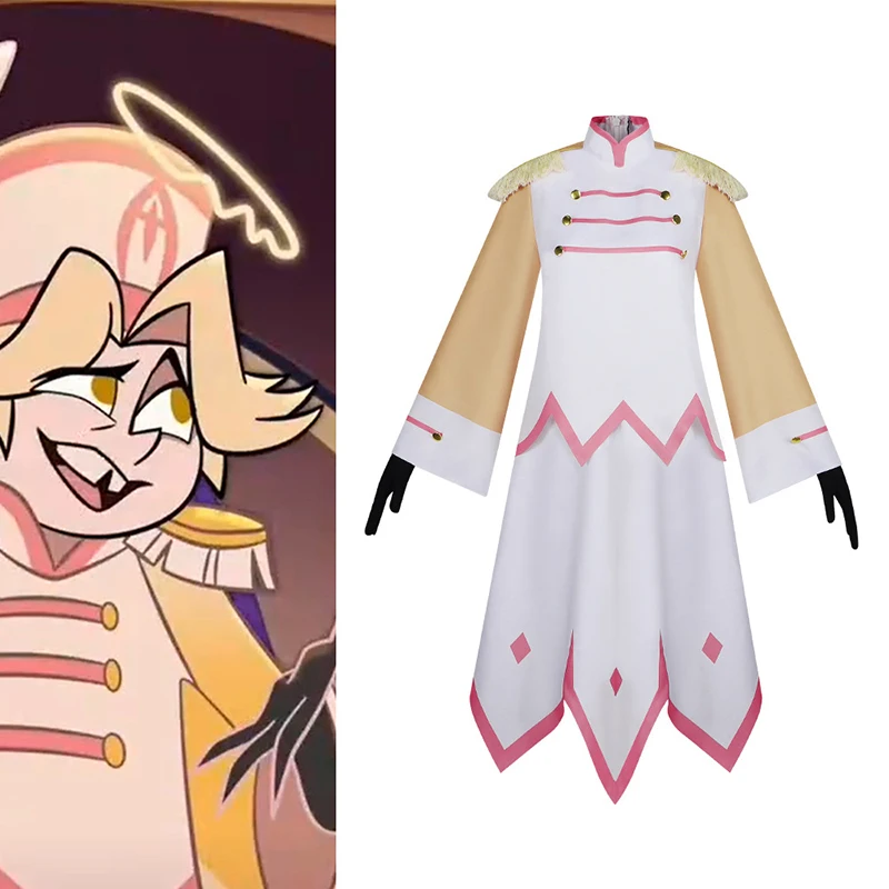 

Anime Hotel Disguise Hazzbin Abel Cosplay Costume For Adult Men Women Clothing Gloves Roleplay Halloween Carnival Party Suit