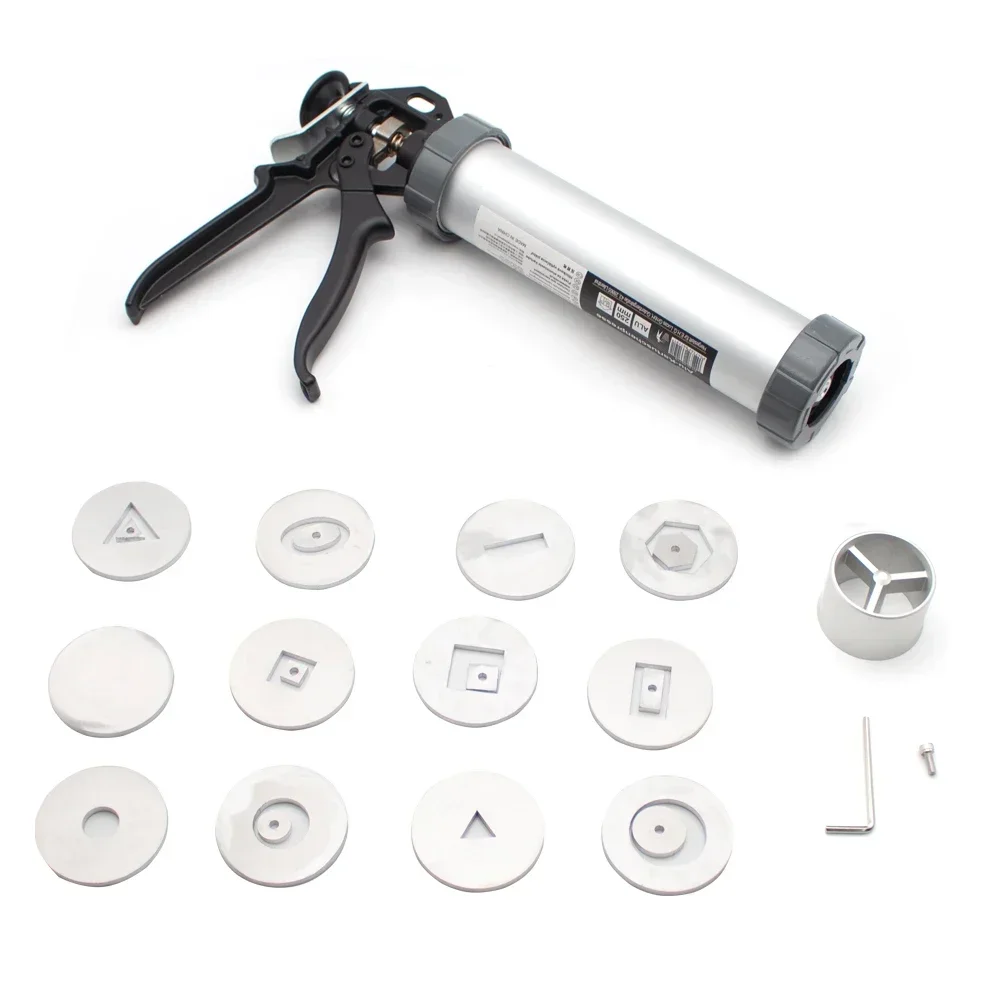 

DIY Hollow Mud Stick Extruder Set 11 Kinds of Soft Hollow Mud Stick Pottery Tools Handheld Mud Squeezing Gun Clay Modeling Tools