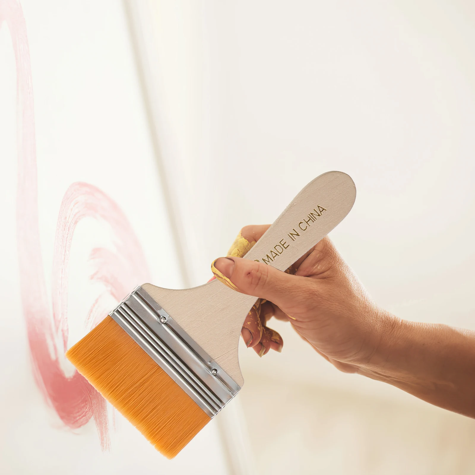 

6 шт. кисть для масляной краски с деревянной ручкой, многофункциональная прочная эргономичная портативная бытовая кисть для рисования, акварельные художественные принадлежности