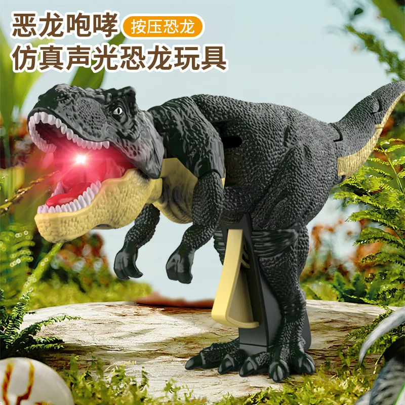 Children Decompression Dinosaur Toy Creative Hand-operated Telescopic Spring Swing Dinosaur Fidget Toys Christmas Gifts for Kids