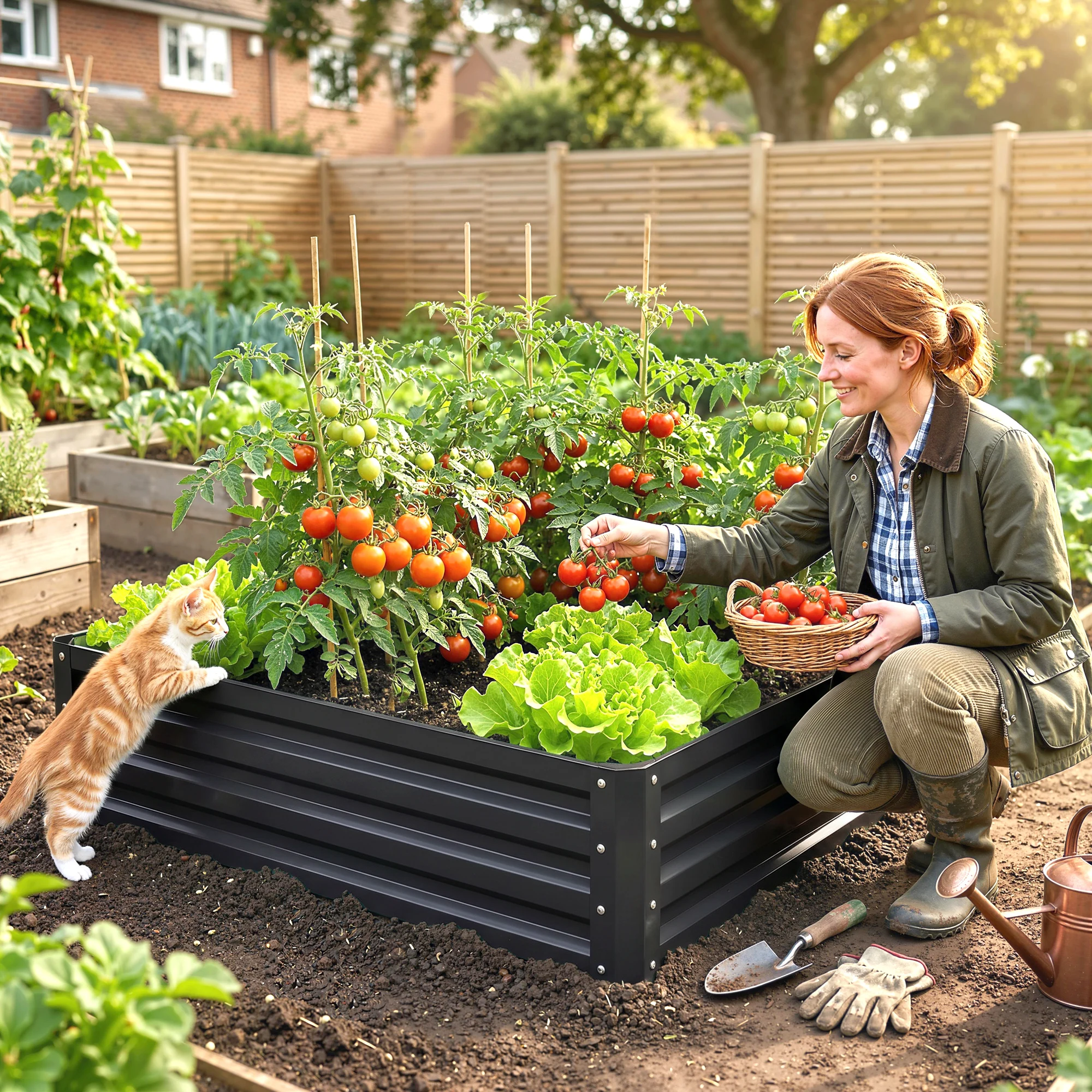 Raised Garden Bed - Graues 4' x 4' erhöhtes Gartenbeet