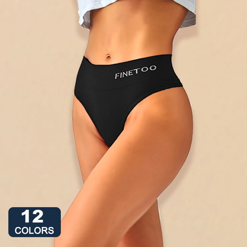 FINETOO 2PCS/Set M-2XL Bodyshaper G-String Panties Women Slim Underwear Female Lingerie Sexy Lady Thongs High Waist Underpants - Image 2