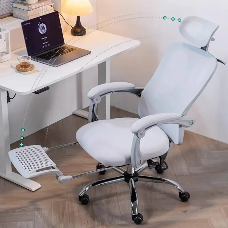 

Gaming Down Nap Chair Lying Chair Backrest Swivel Armchair for Bedroom Relax Computer Chair Ergonomic Furniture for Home