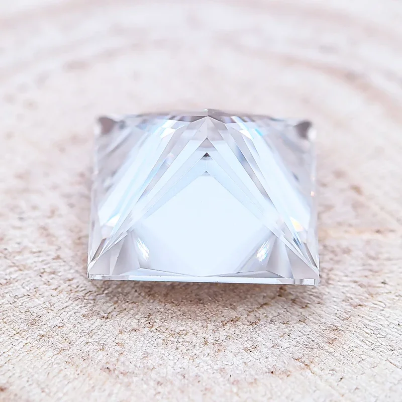 Moissanite Stone Super White D Color VVS1Princess Cut DIY Charms Ring Necklace Earrings Main Materials with Certificate