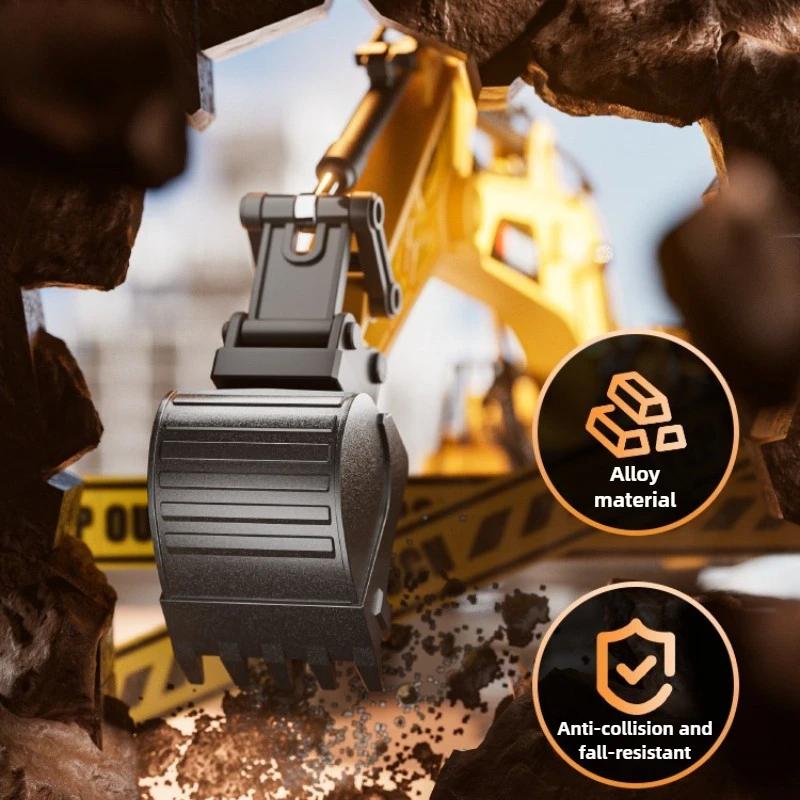 4d rc escavadeira caminhão liga engenharia carro simulado spray som iluminação rotação crianças carro de brinquedo crianças brinquedos menino presente aniversário