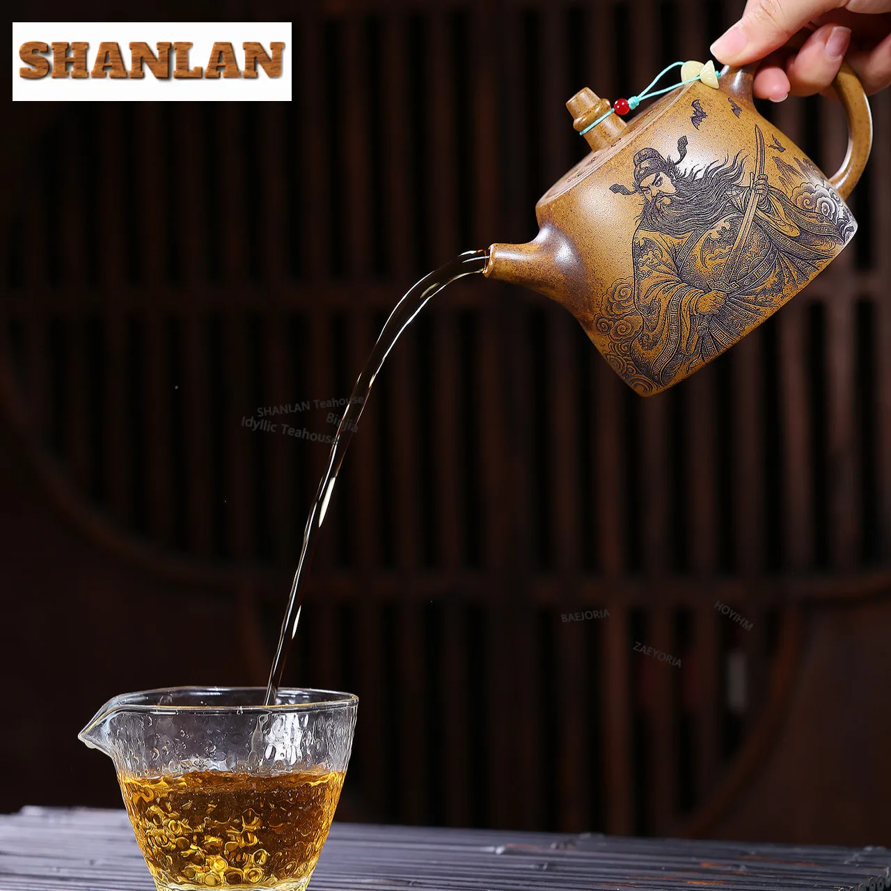 460ml Vintage Yixing Purple Clay Teapots Handmade Hanze Pot Raw Ore Dragon Bone Gold Sand Mud Kettle Zisha Tea Set Collection