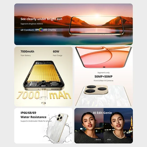 Смартфон Realme 15T, 8/256ГБ, 12/256ГБ, 12/512ГБ, global