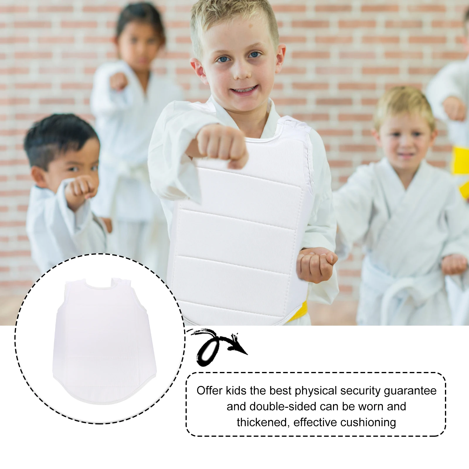 

1Pcs Protective Accessory Doublesided Wearable for Martial Arts Training Chest Protector Chest Guard Children Training Uniform