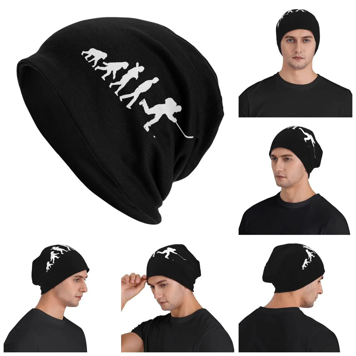 

Evolution Hockey теплая вязаная шапка в стиле хип-хоп, шапка с капюшоном, осенне-зимние уличные шапки для мужчин, женщин и взрослых