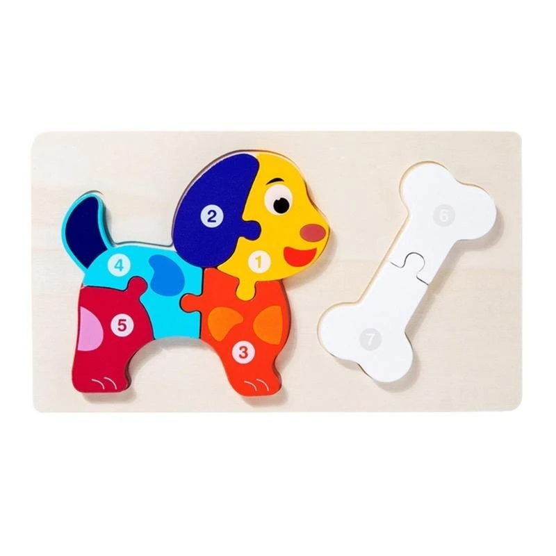 

Q0KB Wooden Toddler Puzzles for Kids Puzzle Educational Animals Toy