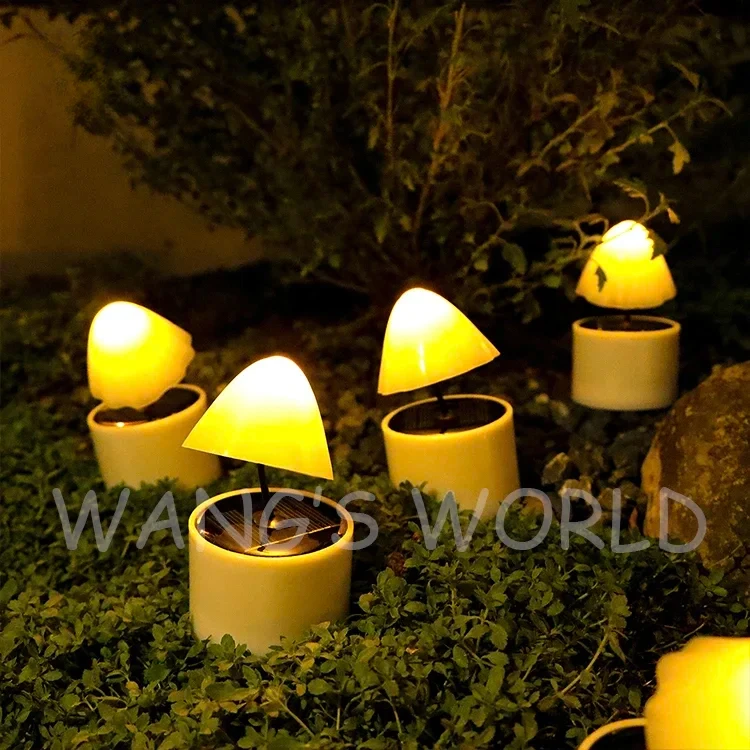 

2024 New design Mushroom Shape Solar Power Garden Light Waterproof LED Tealight for Garden Ornament Home Decoration