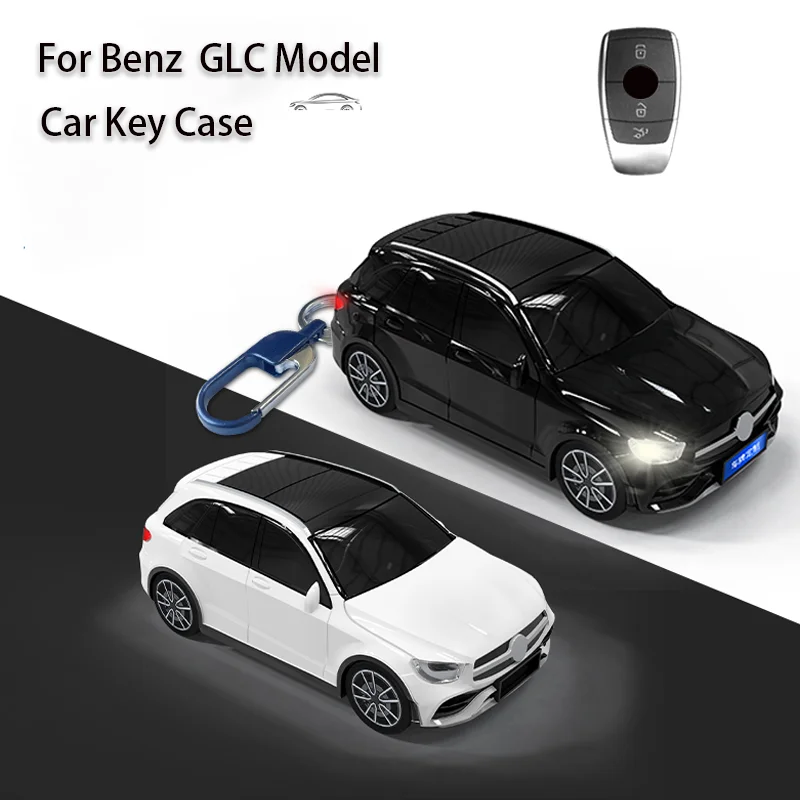 ICAR for Mercedes Benz GLC Car Model Key Case for CLE CLA GLB GLS W177 W205 W213 W222 X167 AMG Smart Car Key Cover Fob Keychain 