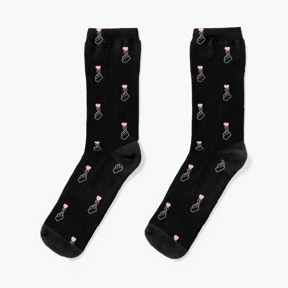 

Kpop Korean Finger Heart pattern Socks Run funny gift moving stockings cool Luxury Woman Socks Men's