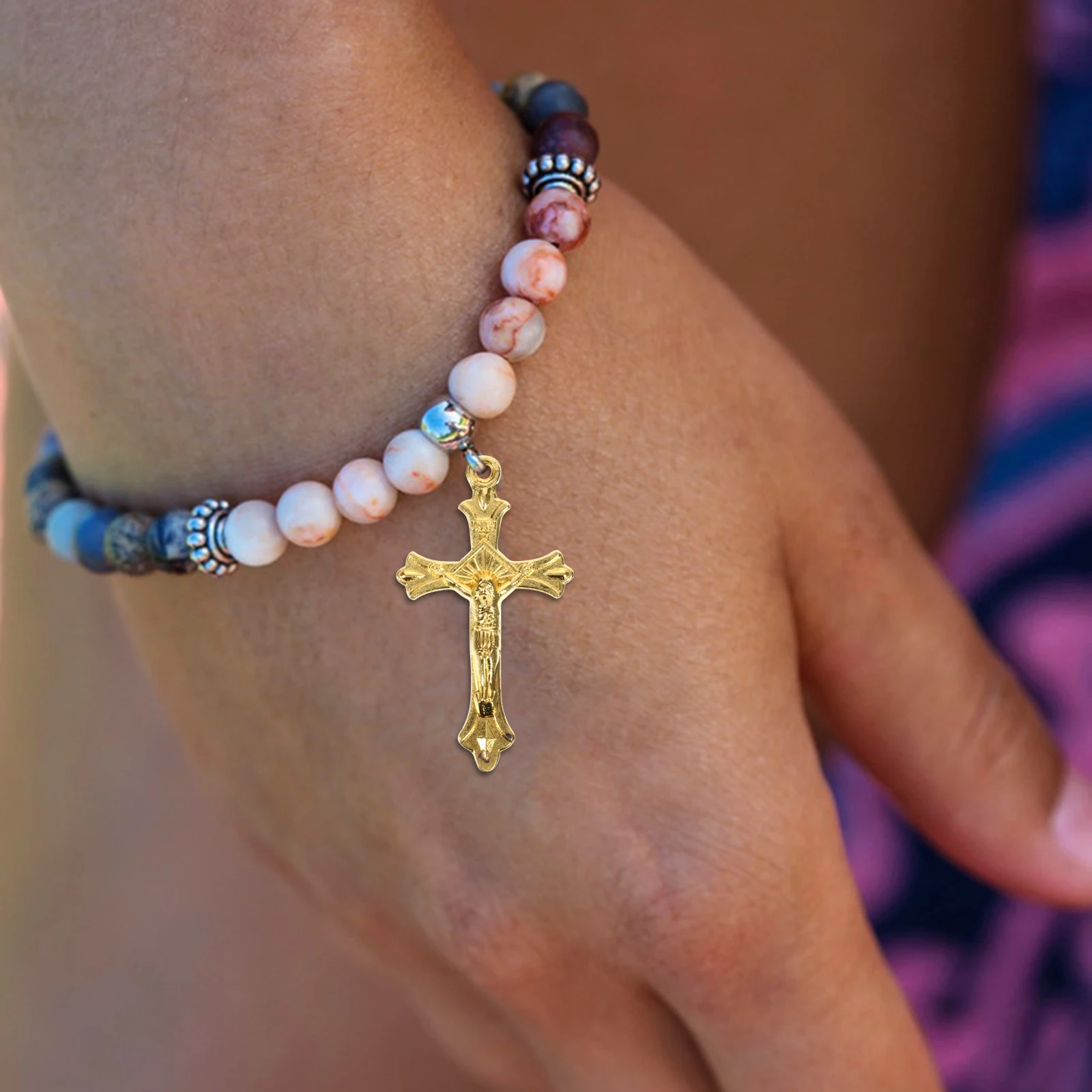 

10 Pcs Plated Pendant Charm Mini Cross Decor for Bracelets Necklaces Earrings DIY Accessories Small Cross Decor