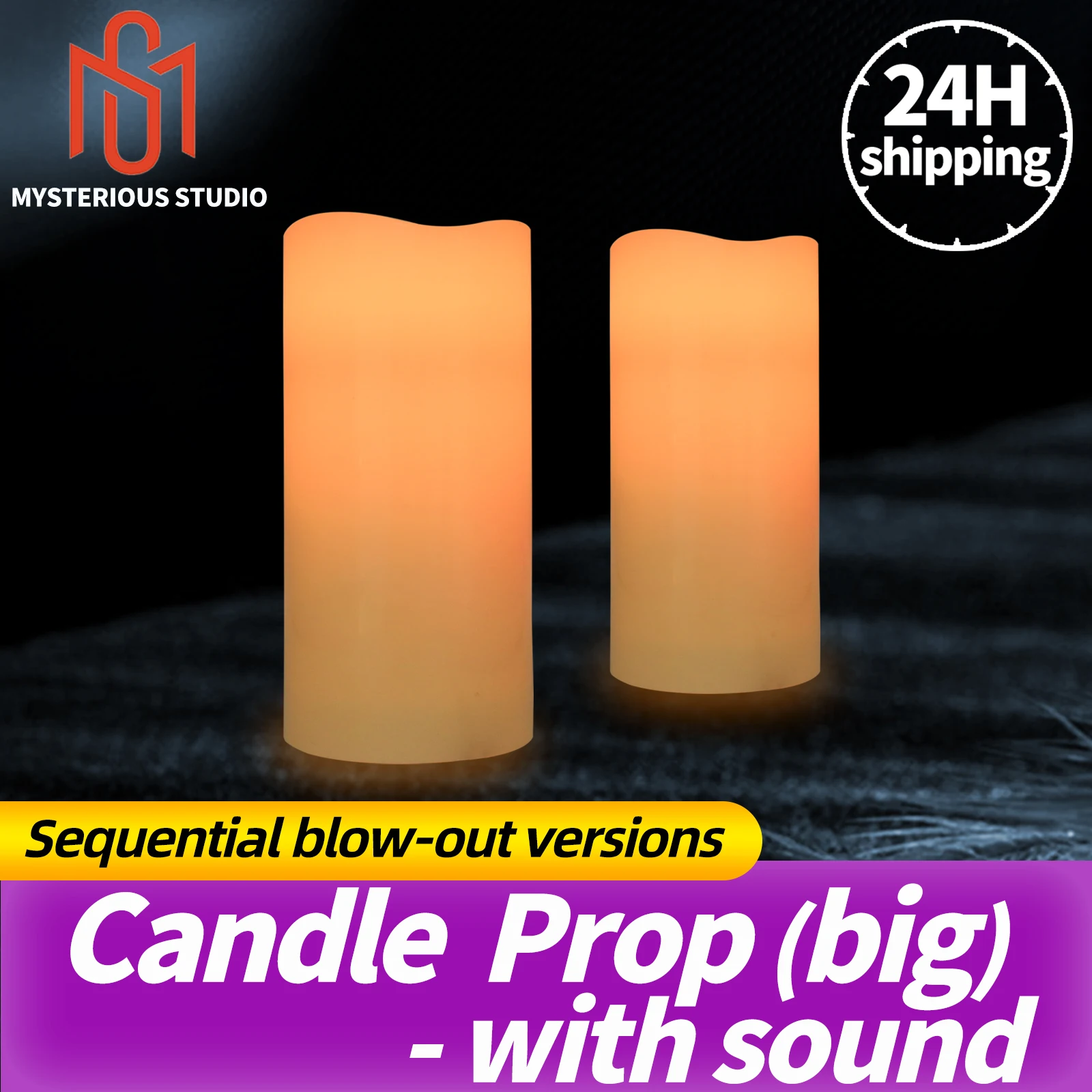 Mysterious Studio Secret Room Escape Game Mechanism Props Electronic Puzzle Sequence Blow out Version Order Big Candle