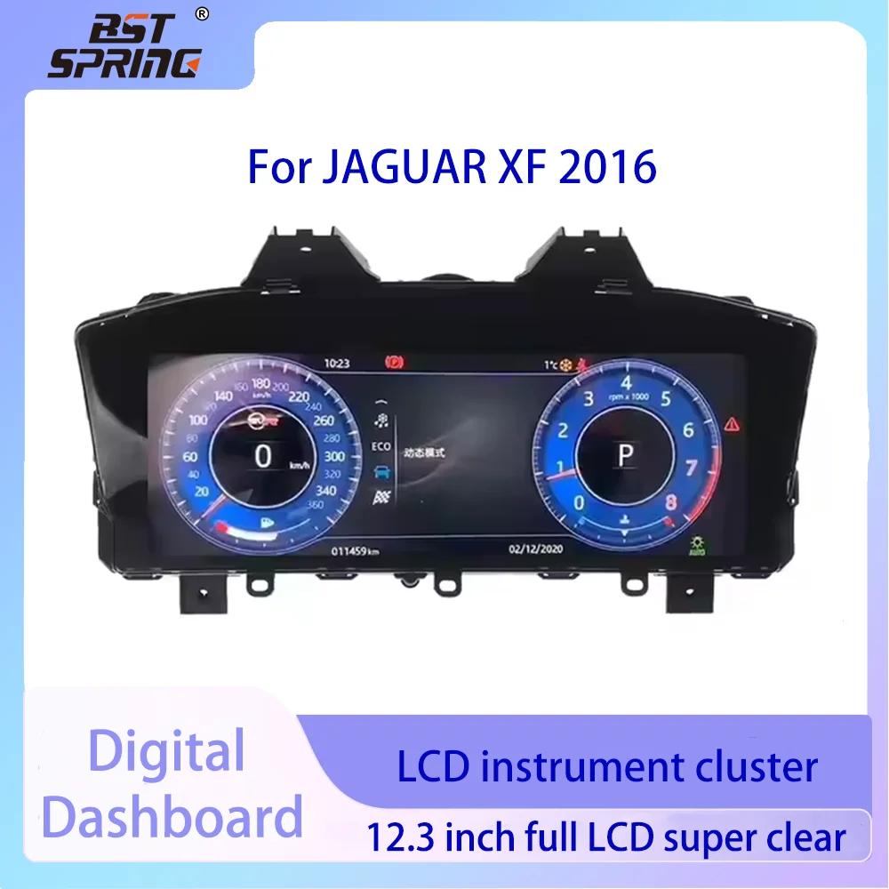 

For 12.3 Inch Linux System Speedometer CarPlay Dashboard Digital Cluster LCD Instrument Cluster For Jaguar XF 2016 Upgrade