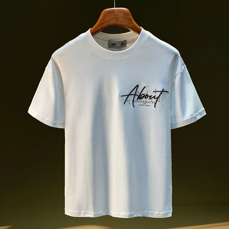 Красочная футболка с короткими рукавами для мужской летней модной тенденции, высококачественный легкий роскошный свободный эластичный мужской топ с принтом бабочки