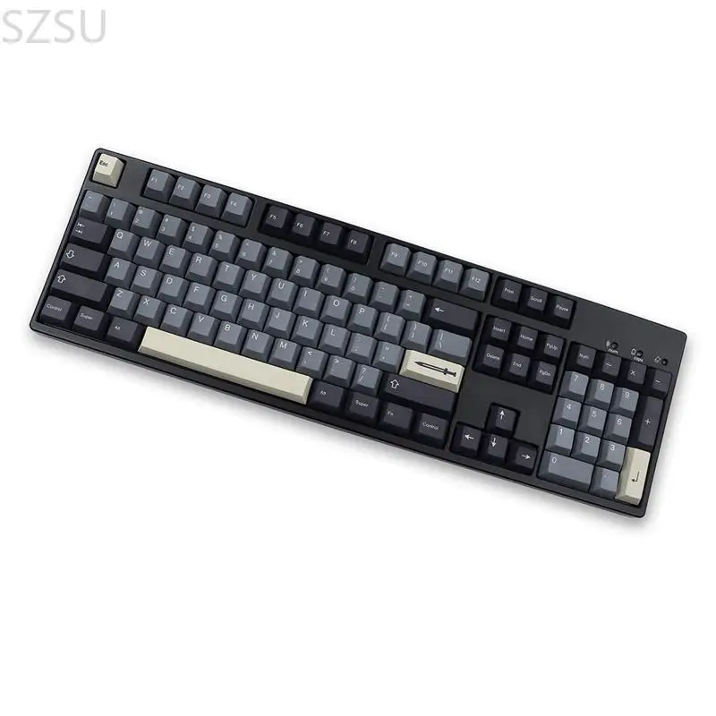 SZSU Sword Keycap PBT Standard Dye Sublimation Process Keycap 134Keys Cherry Profile 6.25U Space for Mechanical Keyboard