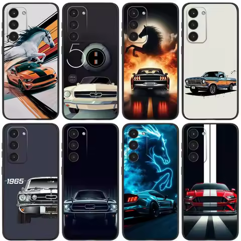 Car F-FordS M-Mustang Phone Case For Samsung Galaxy A20,21s,22,31,32,52,53,72,73,80,91 Soft Liquid Silicone Black Cover