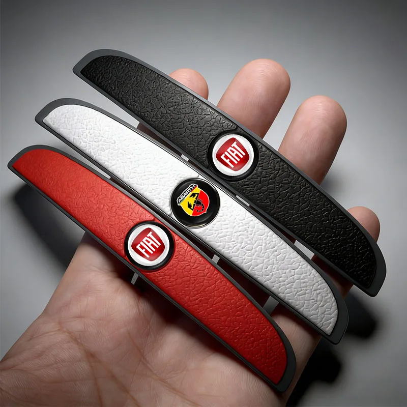 Pegatinas protectoras para espejo retrovisor de puerta de coche, de goma, anticolisión, para FIAT Abarth 500 Tipo FR Panda Argo Freemont Viaggio, 4 Uds.