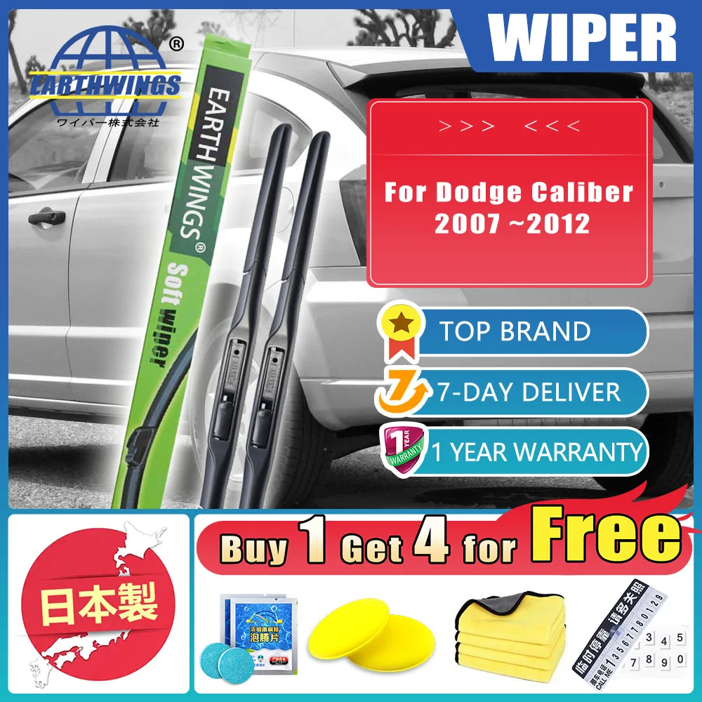 

For Dodge Caliber 2007~2012 2008 2009 Rubber Windshield 2x Wiper Blades Windshield Washer Cleaning Windscreen Window Accessories