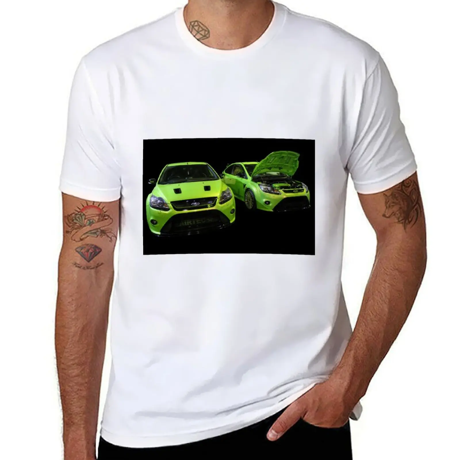 

Two Green Focus RS T-Shirt t shirt man plain t shirts for man slim fit T-Shirt