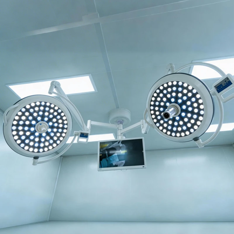 2026 New Style Dual-Head LED Surgical Light Shadowless Lamp With Built-in Camera System For Hospital Or