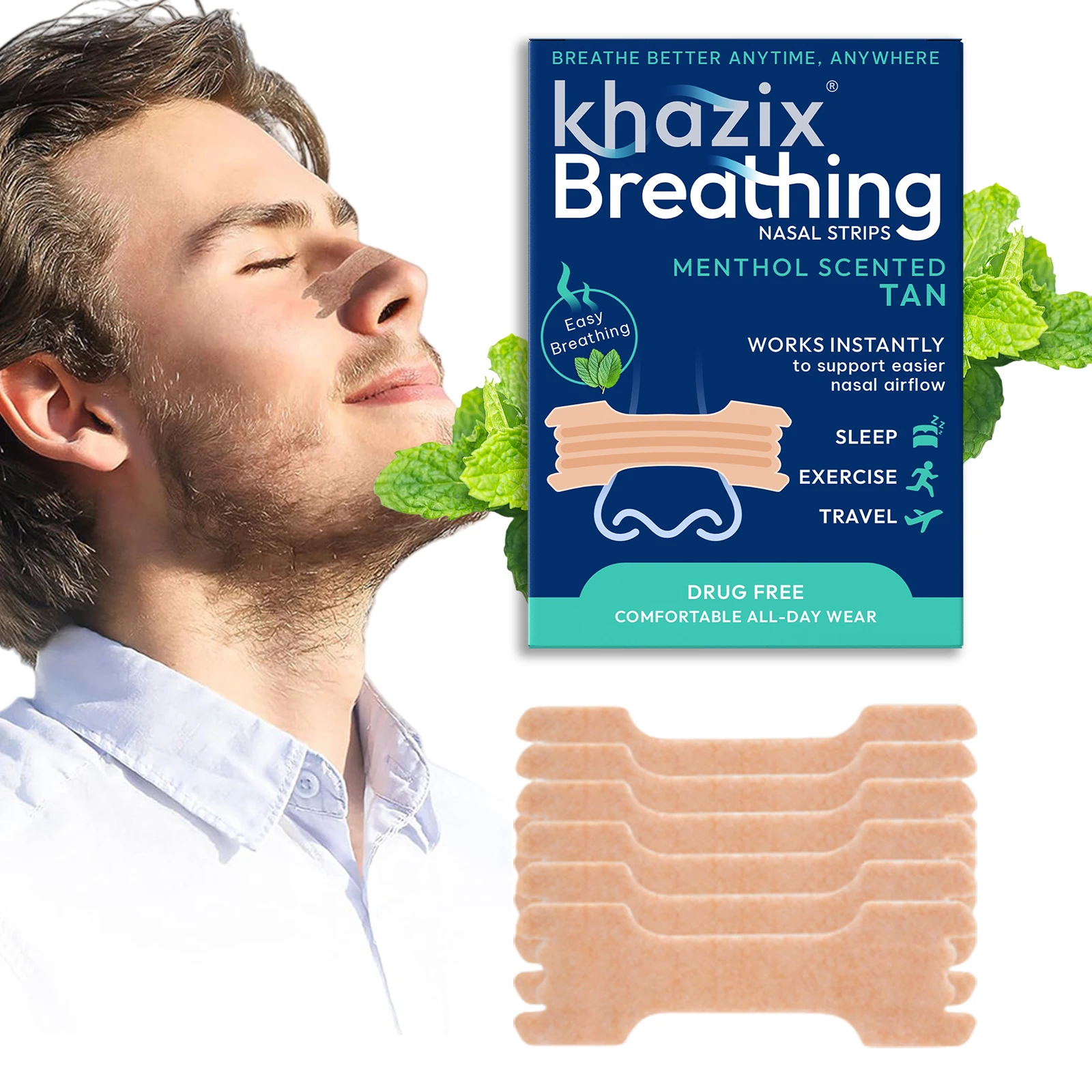 20PCS of nose strips, for cleaning the nose tip, gentle and safe, made of mild and non-irritating hydrocolloid material