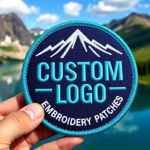 Custom Embroidery Patches Your Own Design Customized Logo Iron on Brand Name Woven Printed Patch Hook Loop DIY