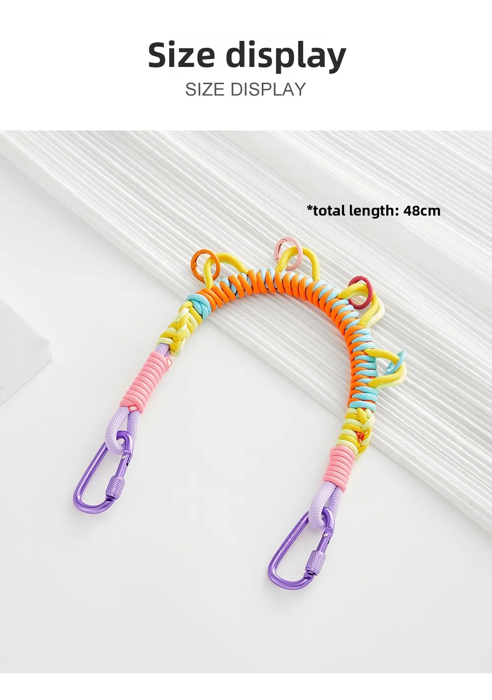 Multi Functional Backpack Extension Strap For Hiking Bag Modification Accessories, Decorative Hanging Rope, Buckle, Woven Rope