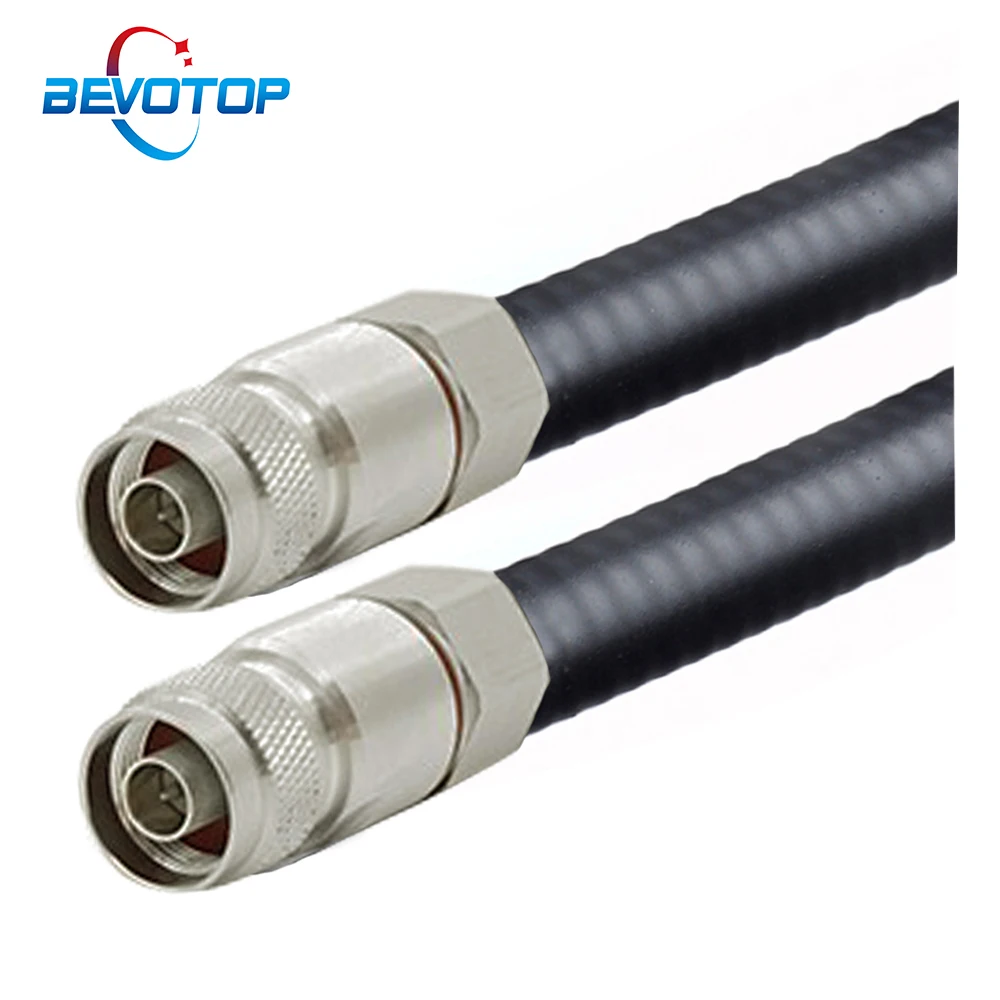 N 남성-N 남성 1/2 50-12 피더 라인 점퍼 기지국 4G 5G LTE 셀룰러 증폭기 신호 부스터 용 50Ohm RF 동축 케이블