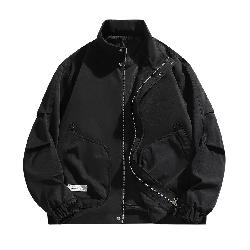 Vintage Winter Jacket Men Large Size Spring Autumn Windbreaker for Men Stand Collar Padded Overcoats Fashion Men Winter Clothing