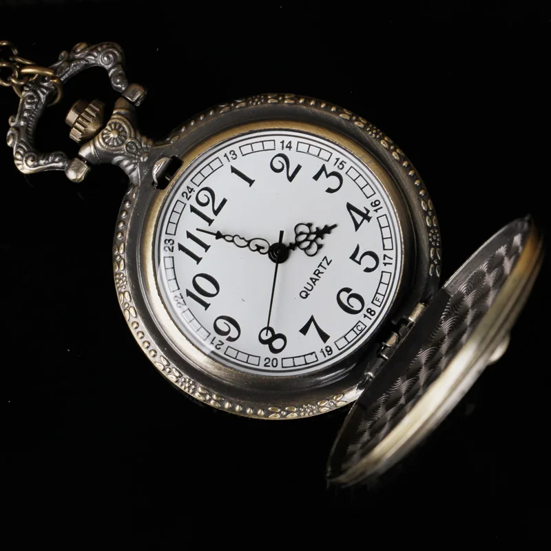 ساعات جيب كلاسيكية على شكل قطار بخاري قلادة Steampunk مع سلسلة هدايا على مدار الساعة للنساء والرجال