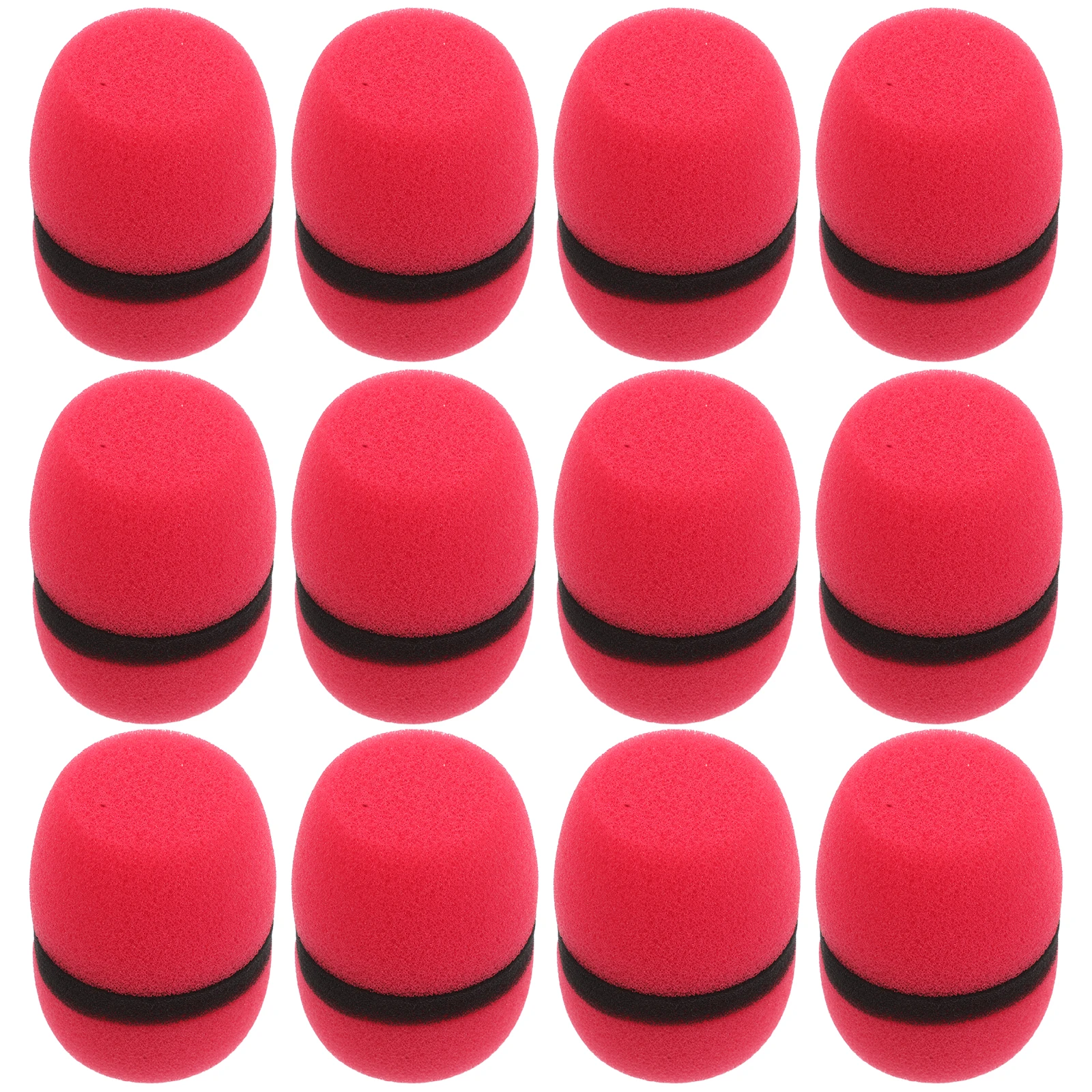 

12pcs Sponge Microphone Covers: Noise Reduction Mic Sleeves For Karaoke Ktv Conference Universal Reusable Mic Protective